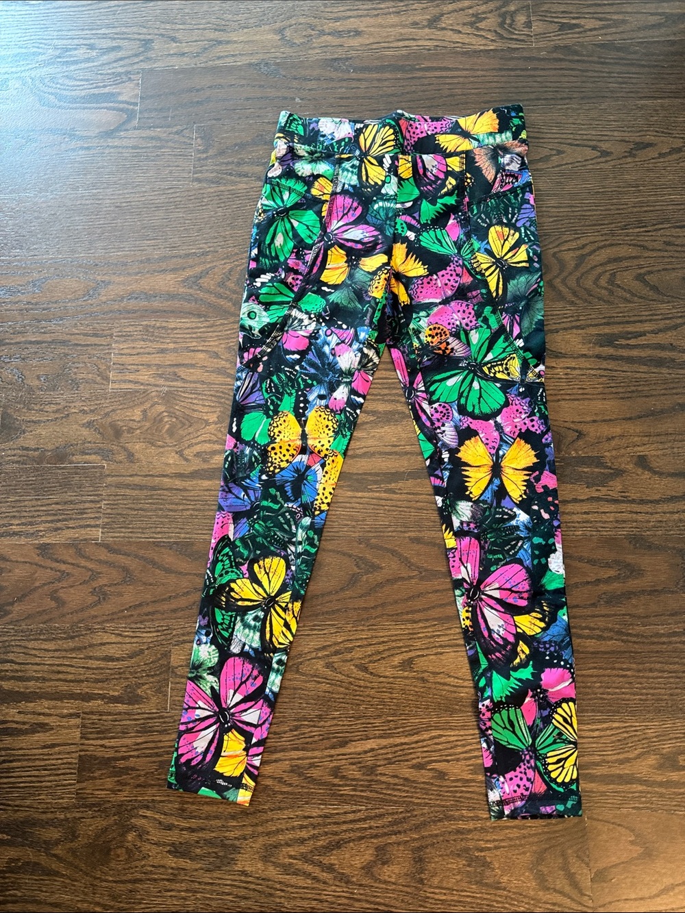 Jordan Trendy  Butterfly Leggings - Black with Pink,‎ Green, Yellow, Blue!